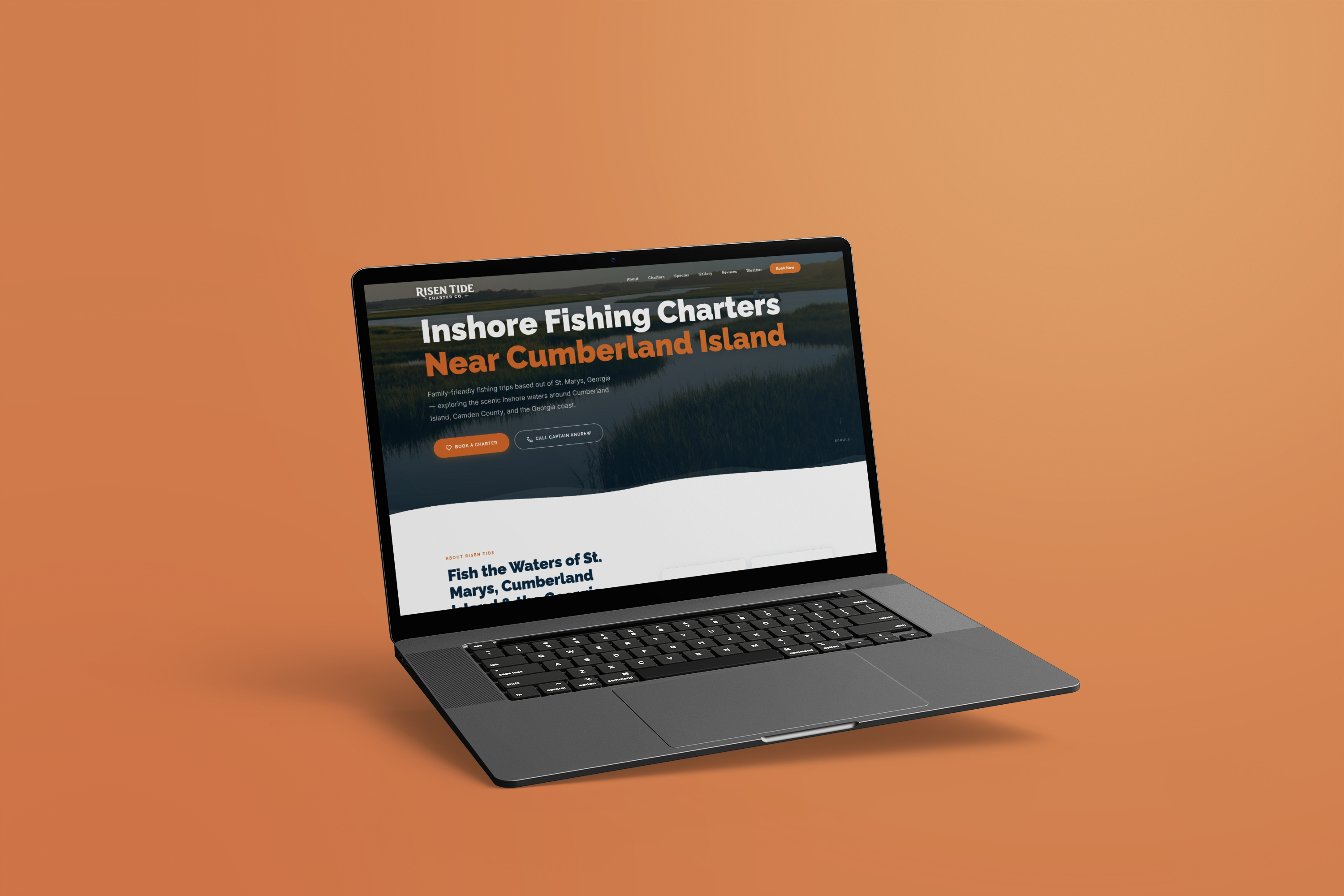 Risen Tide Charters website design